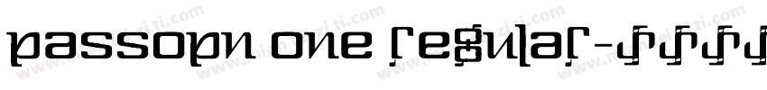 passopn one regular字体转换